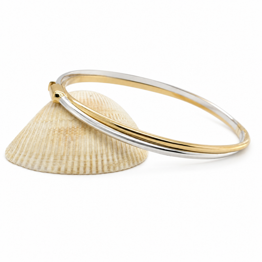Cris Crossover Bangle in 9K Yellow Gold