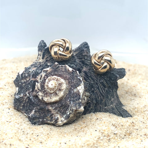 Shiny Knot Stud Earrings