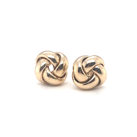 Shiny Knot Stud Earrings