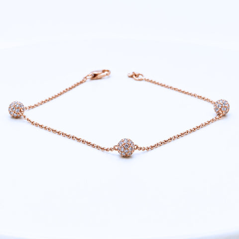 Vicki Custom Diamond Pavé Ball Bracelet