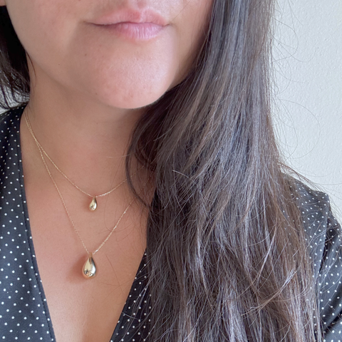 Maxi Tear Drop Necklace 45cm -  Paddington Jeweller - Ojco