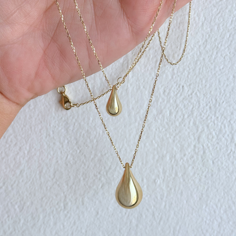 Mini Tear Drop Necklace 45cm -  Paddington Jeweller - Ojco