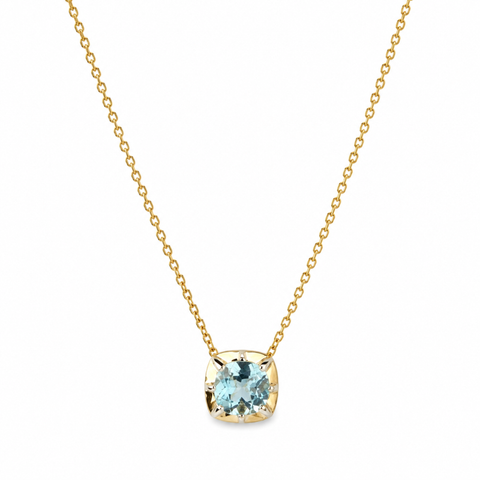 Norse Freyja - Aquamarine Slider Pendant