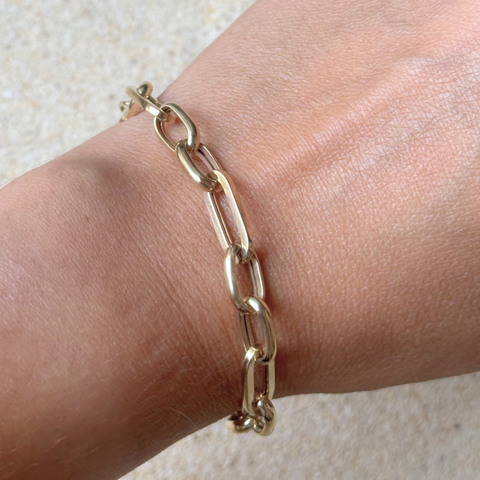 9kt Oval Figaro 2:1 Bracelet -  Paddington Jeweller - Ojco