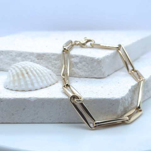 Italian gold link bracelet 19.5cm