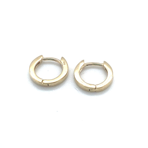 FLAT HUGGIE EARRINGS -  Paddington Jeweller - Ojco