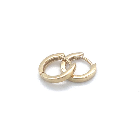 FLAT HUGGIE EARRINGS -  Paddington Jeweller - Ojco