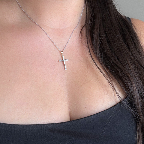 Crucifix Pendant – Bi-Colour -  Paddington Jeweller - Ojco