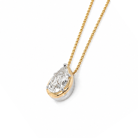 Norse Iðunn - Pear Cut Diamond Slider Pendant