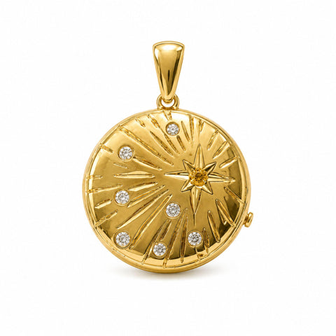 Thea – Custom Locket Pendant in 18kt Yellow Gold