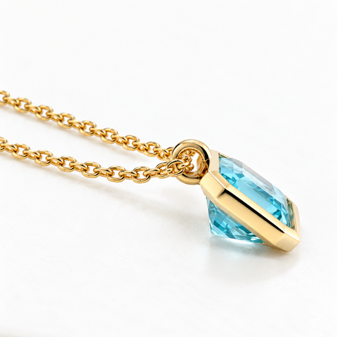Mira – Gemstone Slider Necklace in 9kt Yellow Gold