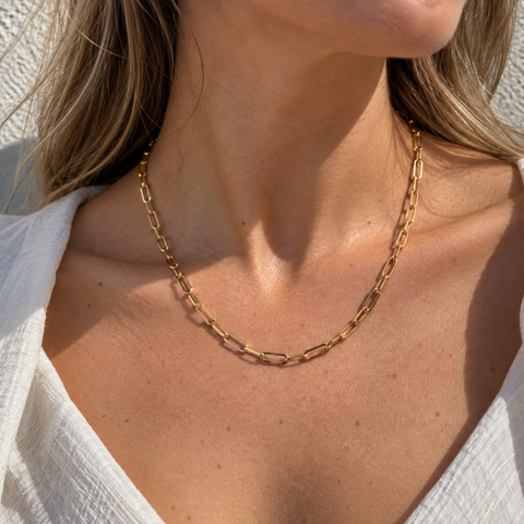Sienna – 18kt Yellow Gold Paperclip Chain