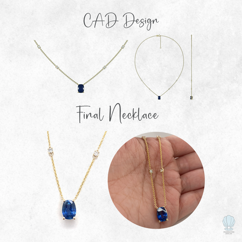 LEILA SAPPHIRE NECKLACE  -CM -  Paddington Jeweller - Ojco