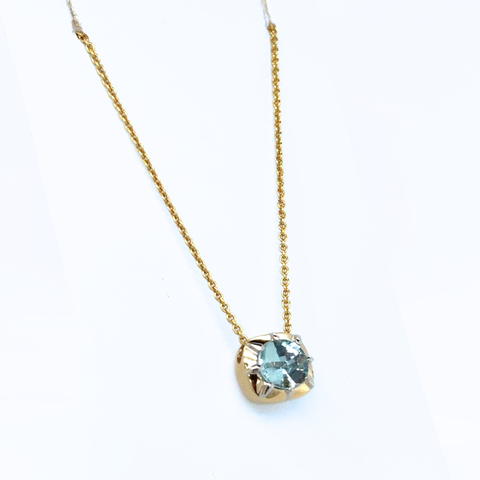 Norse Freyja - Aquamarine Slider Pendant