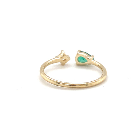 You & I - Pear Emerald/Diamond -  Paddington Jeweller - Ojco