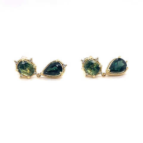 BOHO SAPPHIRE EARRINGS- CM -  Paddington Jeweller - Ojco