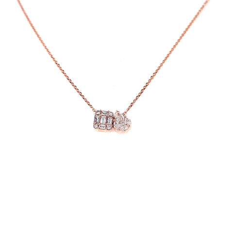 Coming Together - Toi et Moi Necklace -  Paddington Jeweller - Ojco