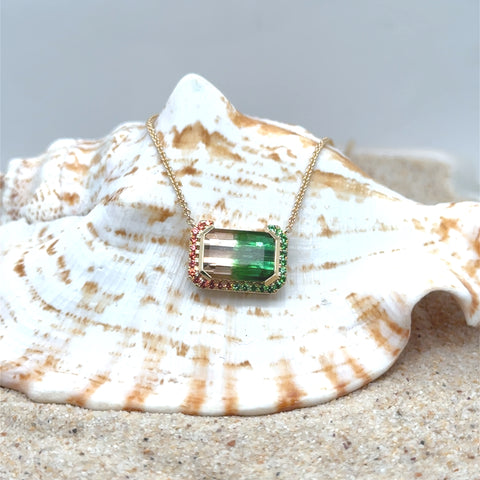 Watermelon Tourmaline Necklace