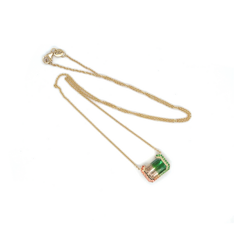 Watermelon Tourmaline Necklace