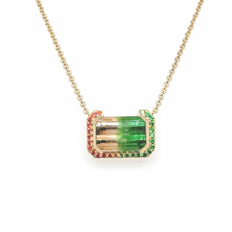 Watermelon Tourmaline Necklace
