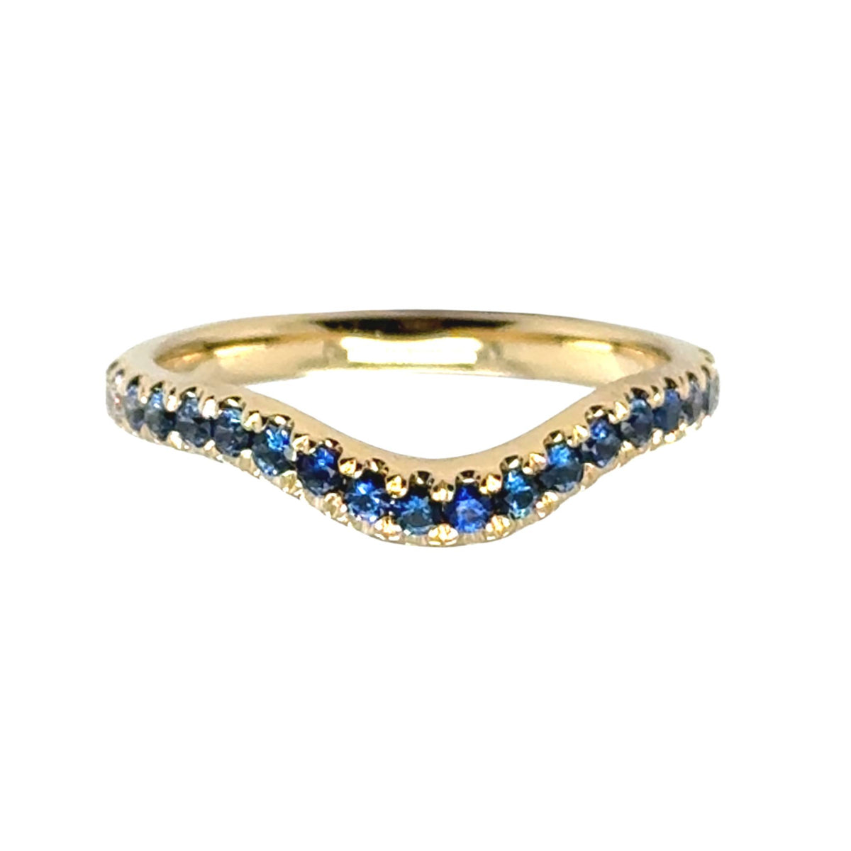 Mark Custom Made - Curved Sapphire Ring -  Paddington Jeweller - Ojco