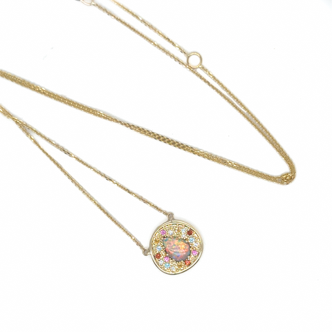 Klhoe - Necklace Crystal Light Opal 0.32ct