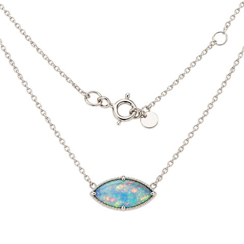 Boho – Australian Opal Marquise Necklace