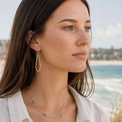 Emilia | Shepherd Hook Teardrop Earrings