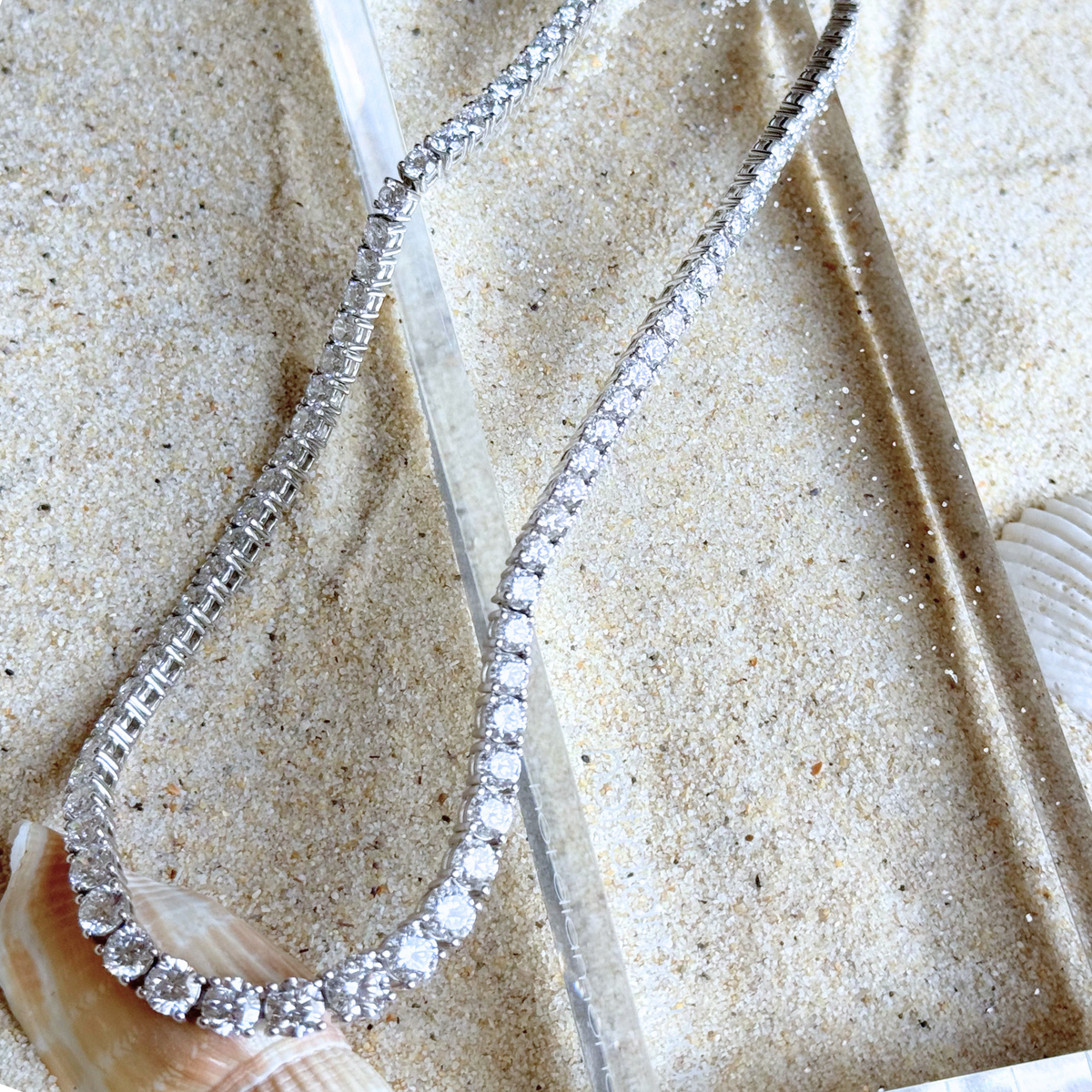 diamond tennis necklace elegant style