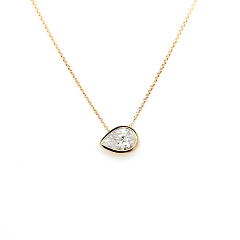 Aroha Diamond Necklace – Pear Shaped -  Paddington Jeweller - Ojco