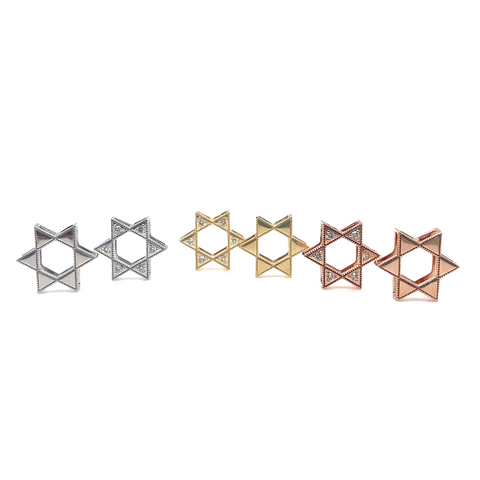 Double Diamond Star of David Pendant -  Paddington Jeweller - Ojco