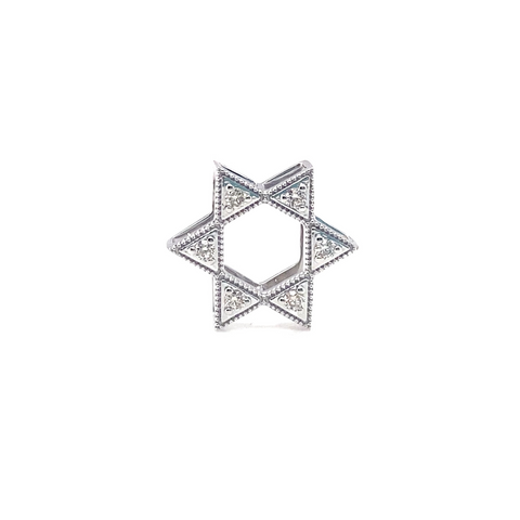 Double Diamond Star of David Pendant -  Paddington Jeweller - Ojco