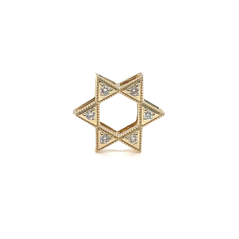 Double Diamond Star of David Pendant -  Paddington Jeweller - Ojco