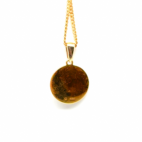 Star of David Diamond Disc Pendant