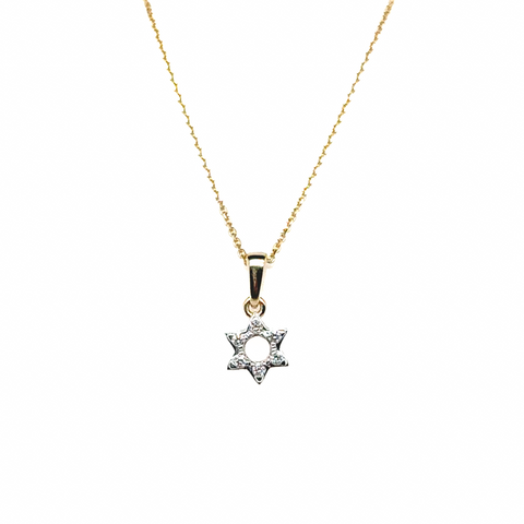 Small Diamond Star of David Pendant