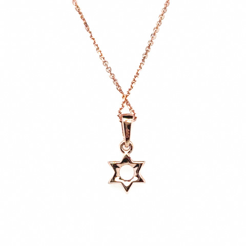 Small Diamond Star of David Pendant