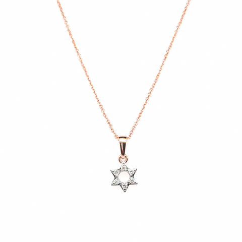 Small Diamond Star of David Pendant