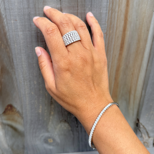 Aitana Diamond Wave Ring -  Paddington Jeweller - Ojco