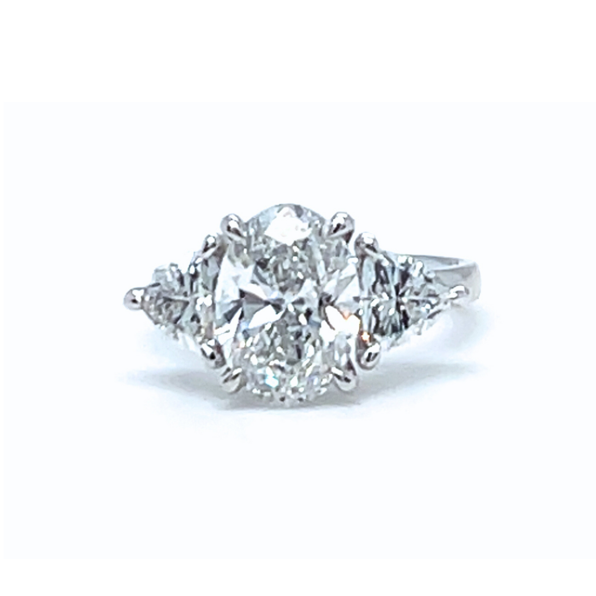 Diamond ring on a white background