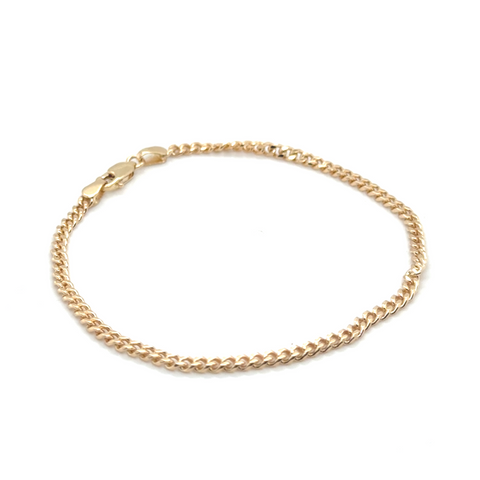 Diamond Cut Curb Bracelet 2.8MMx19cm