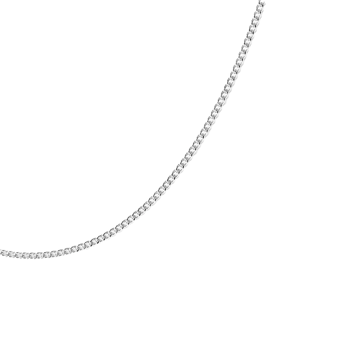 Sterling Silver Diamond Cut Curb Chain - 2.10x1.10mm