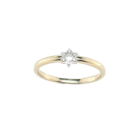 Diamond Star of David Ring