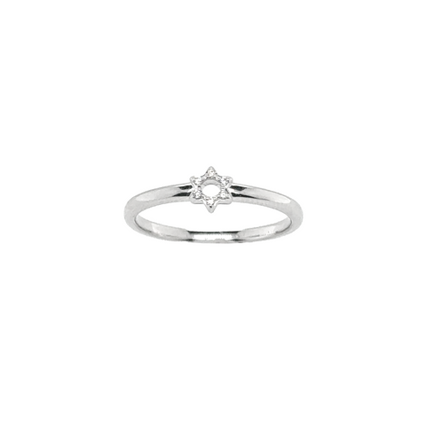 Diamond Star of David Ring
