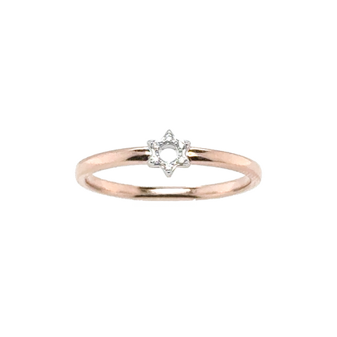 Diamond Star of David Ring