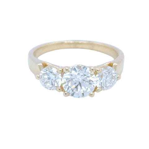 diamond engagement ring three stone design