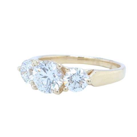 diamond engagement ring three stone design