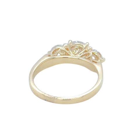 trilogy diamond ring on hand