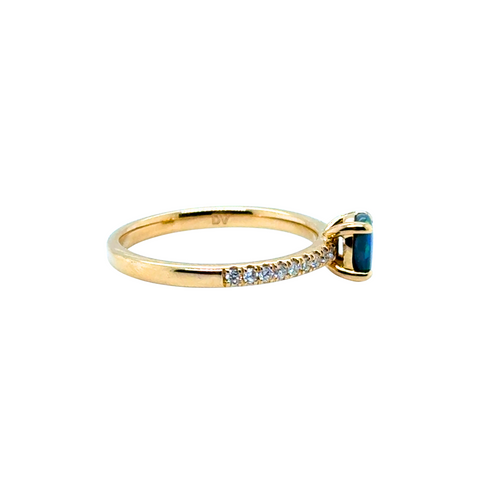 Dakota – Black Opal & Diamond Ring -  Paddington Jeweller - Ojco