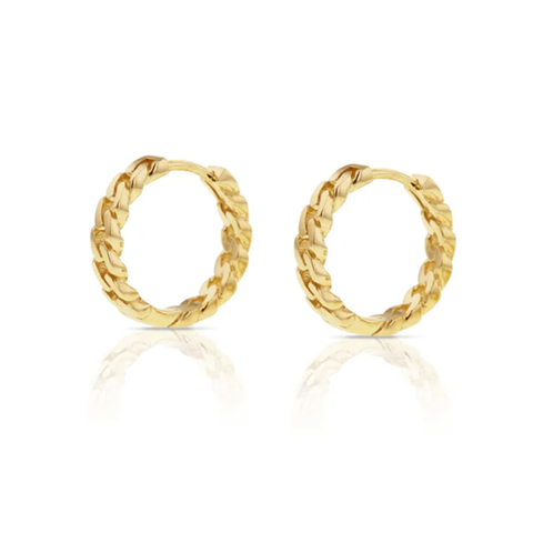 Curb Huggie 14.5x3MM -  Paddington Jeweller - Ojco