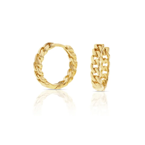 Curb Huggie 14.5x3MM -  Paddington Jeweller - Ojco